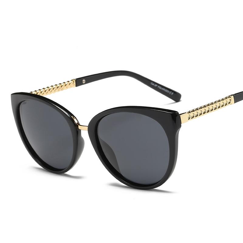 Sunglasses women s large frame fashionable transparent frame sunglasses European and American anti-ultraviolet new polarized sunglasses