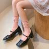 Rose Flowers Lace Socks for Women Summer Spring Sweet Lovely Breathale Cotton Middle Tube Socks Mesh Sock Girls Daily Hosiery
