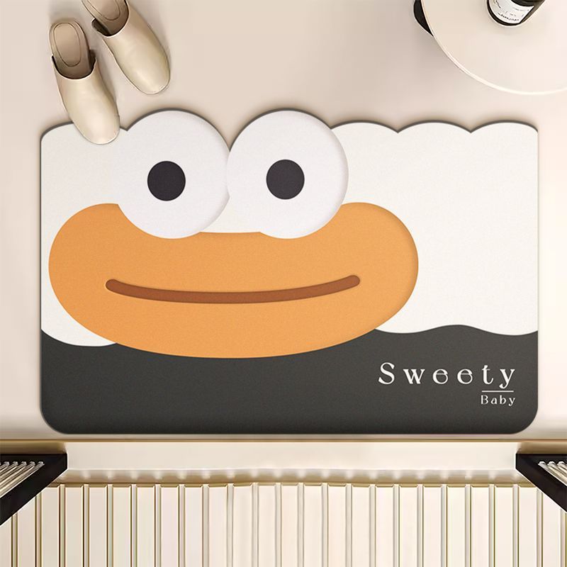 Kreskówkowy uroczy dywanik podłogowy do łazienki miękki dywanik chłonny z ziemi okrzemkowej gospodarstwo domowe toaleta drzwi toaletowe antypoślizgowa szybkoschnąca podkładka pod stopy