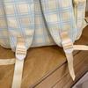 Trendy Plaid Nylon Backpack – Stylish & Durable School Bag for Women, Men, and Teens