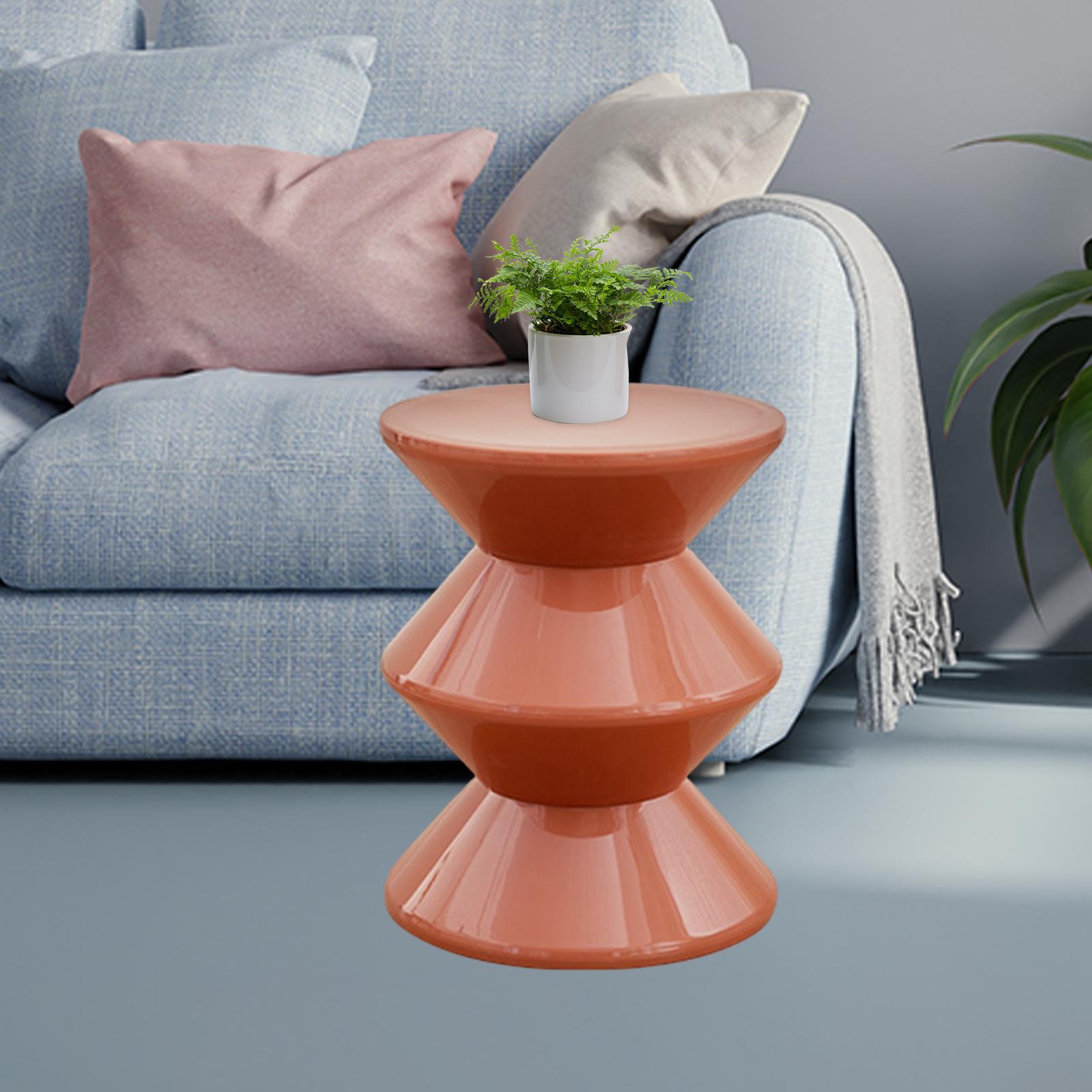 

Shoe Changing Seat Side Table Hourglass Shaped Bedside End Table Entryway Bench for Indoor Outdoor Use Sturdy Lightweight коричневый