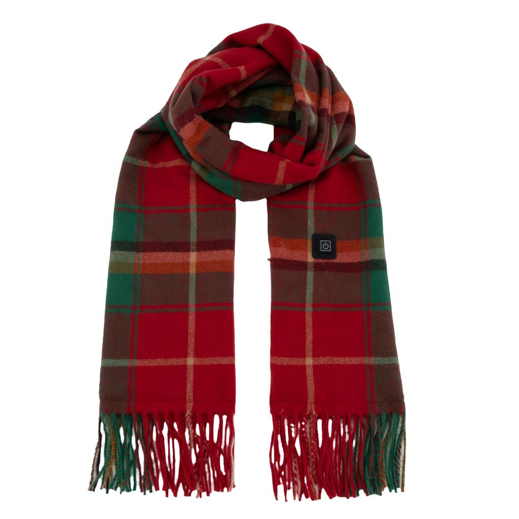 Heated Scarf Plaid Neck Warmer for Men and Women, Winter ( Bank Not Included)