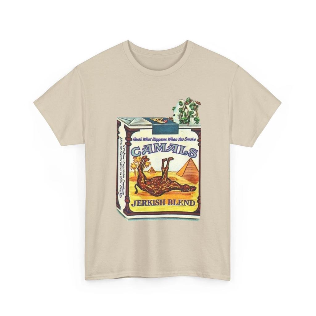 Wacky Packages Camals Cigarettes Printed T Shirt Funny Camel Parody