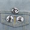 Witch Brooch Gothic Enamel Pin Punk Styles Black Cats Designs Jewelry Accessory For Halloween Outfit Decoration