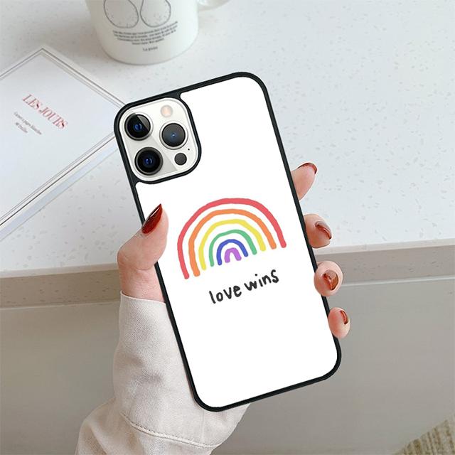 LGBT Love Wins Phone Case For iPhone 17 Air 14 15 16 13 12 Cover For Apple 14 15 16 Pro Max 6S Plus Coque