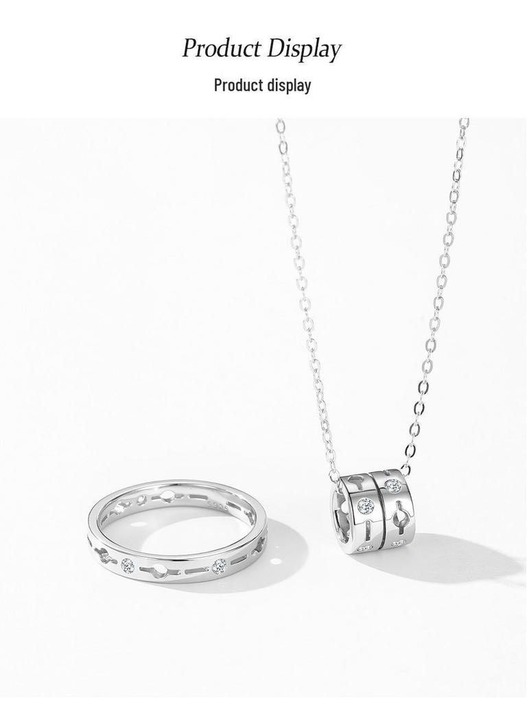 S925 Sterling Silver Women's Lucky Bead Clavicle Necklace