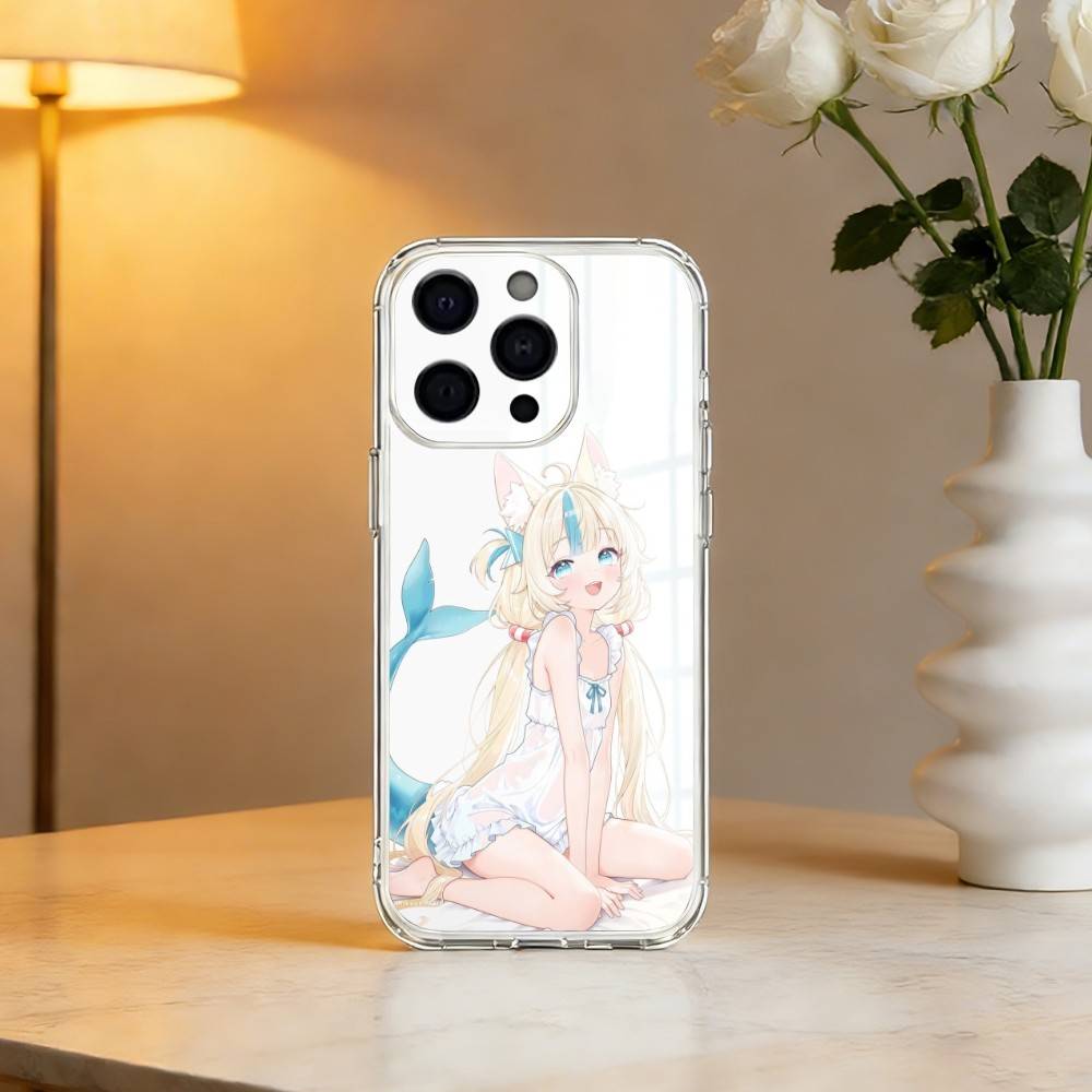 S-Sameko Saba Phone Case For iPhone 17 16 15 14 13 12 11 Mini Pro Max Plus Transparent Cover iPhone16