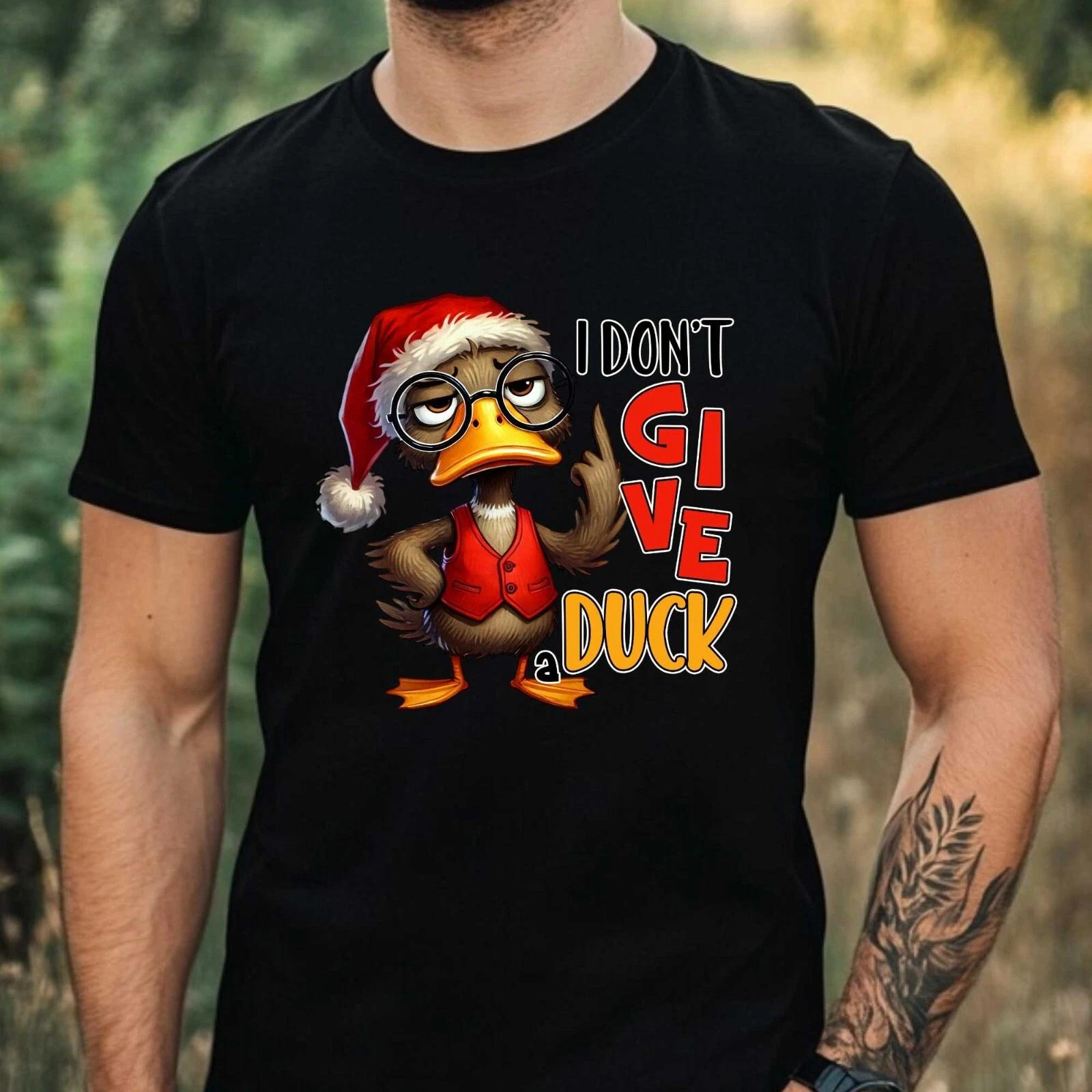 T-Shirt Herren Lustige Mürrische Ente Motiv Baumwolle Größe XS bis 5XL XXL