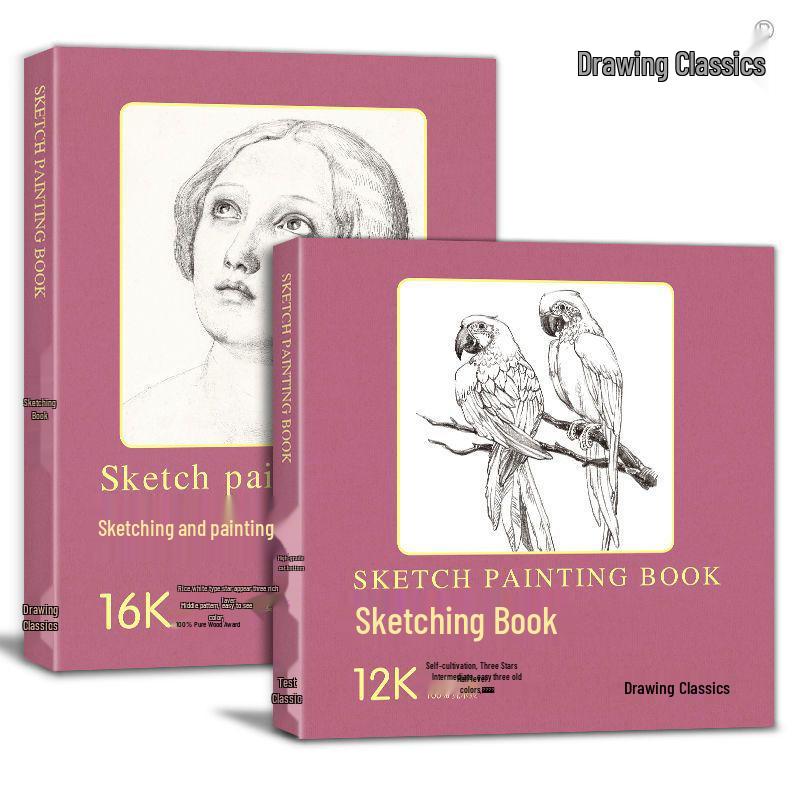 Classic Sketchbook: 120 Sheets, 12K+16K Drawing Paper with Sketching Pencils