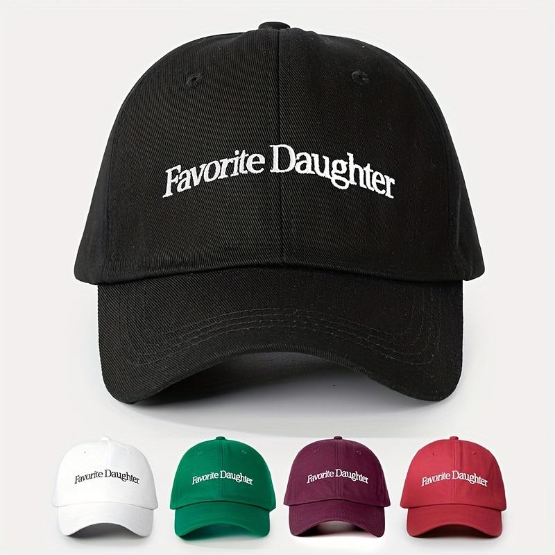 Cappellino da Baseball Ricamato Figlia Preferita, Unisex Regolabile Traspirante Cappello da Golf per Donne e Uomini, Moda Estiva Curvo Bri