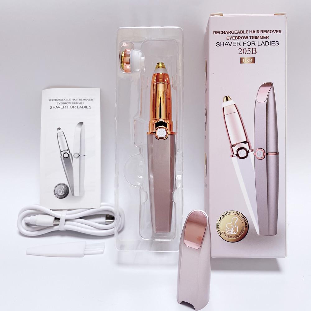 Cross-border USB Rechargeable Women's Eyebrow & Lipstick Hair Removal Shaver