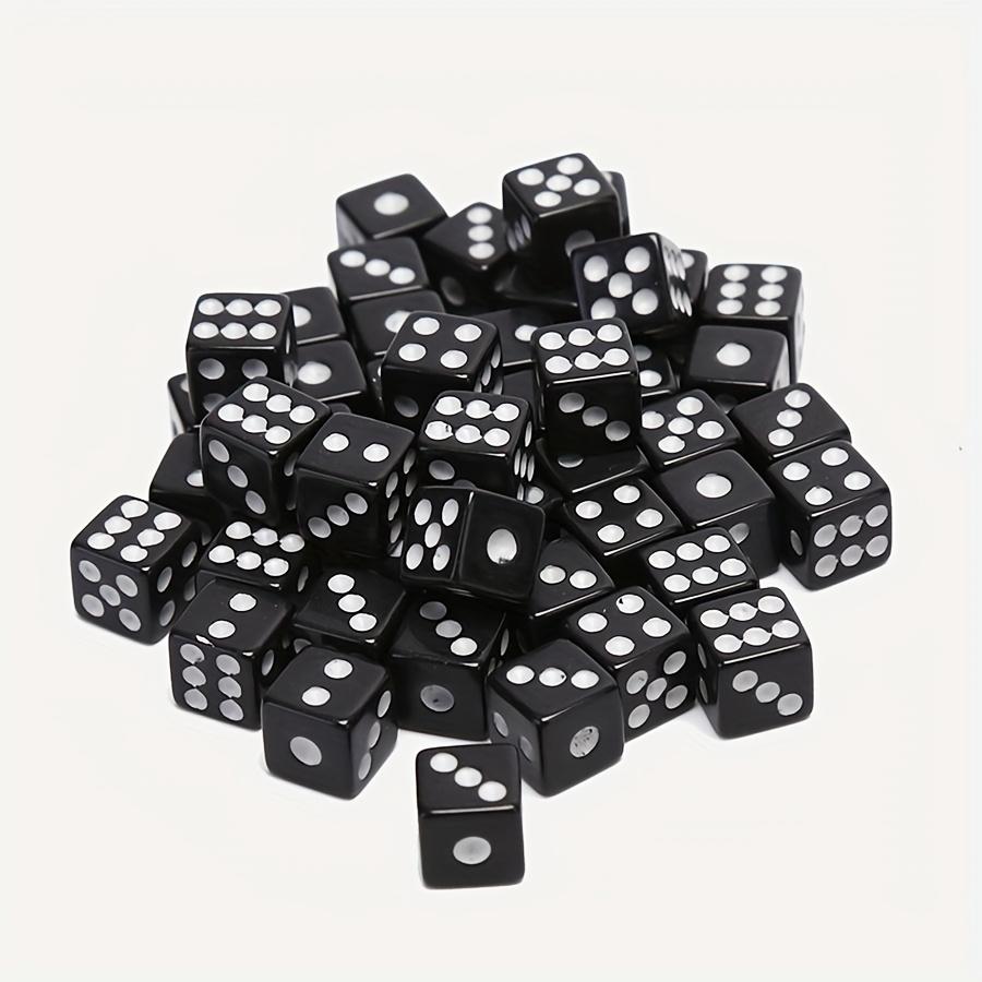 300pcs 8mm Six-Sided Dice Set White Black Green Colors Bulk RPG Dice for Tabletop Games D&D Casino Nights and Party Favors JXB