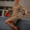 ZANZEA Women O-neck Long Sleeve Dress Summer Fashion Polka Dot Print Dress