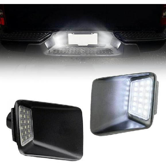 LED License Plate Light for Toyo-ta Tundra 2014-, Tacoma 2016- Pickup Truck, Tacoma Led Rear Tag Lamp, 6000K White Lights, 2 PCS
