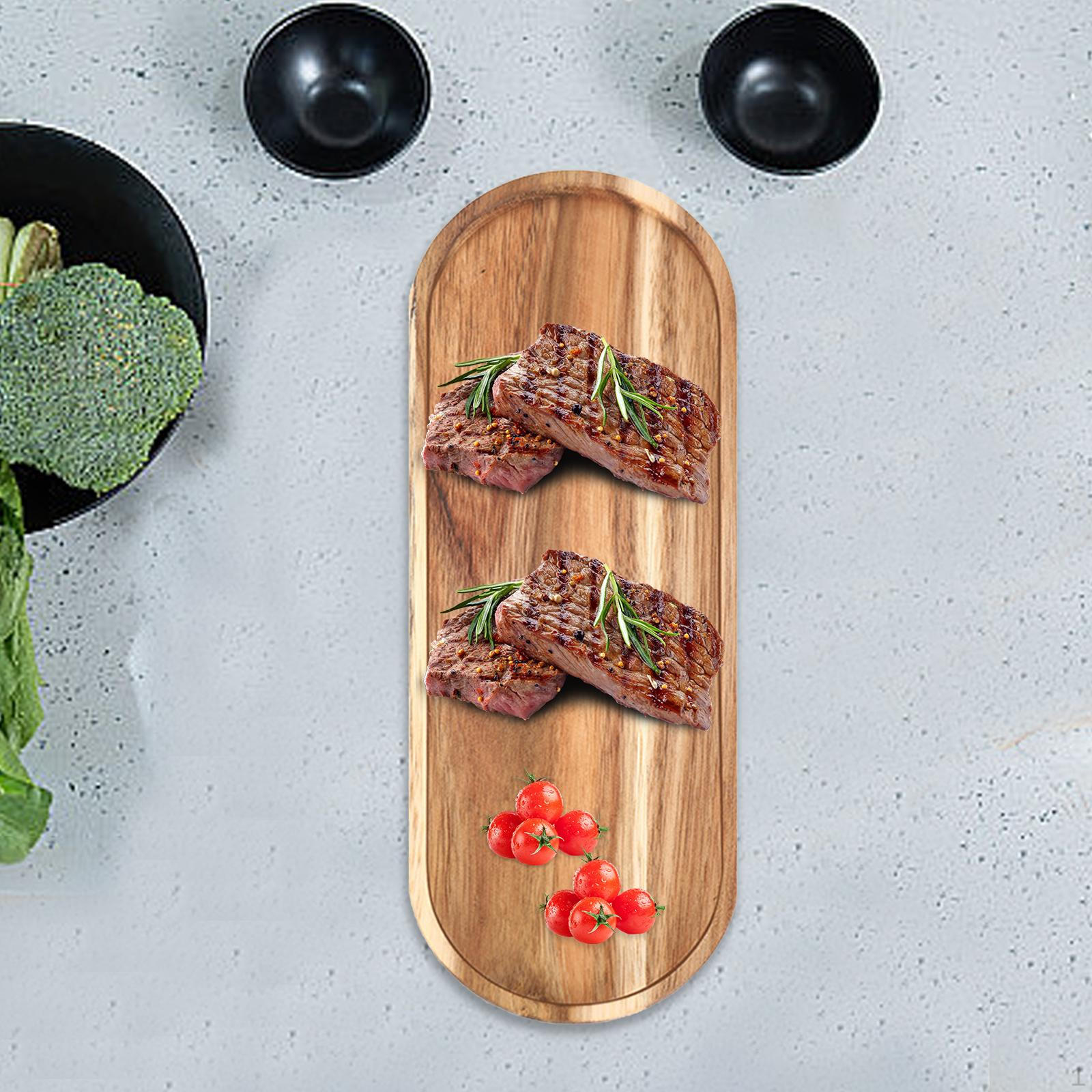 

Элегантный деревянный поднос для сервировки дома и развлечений B style oval