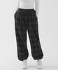 PIANER Tartan Check Wide Jogger Pants (Khaki)