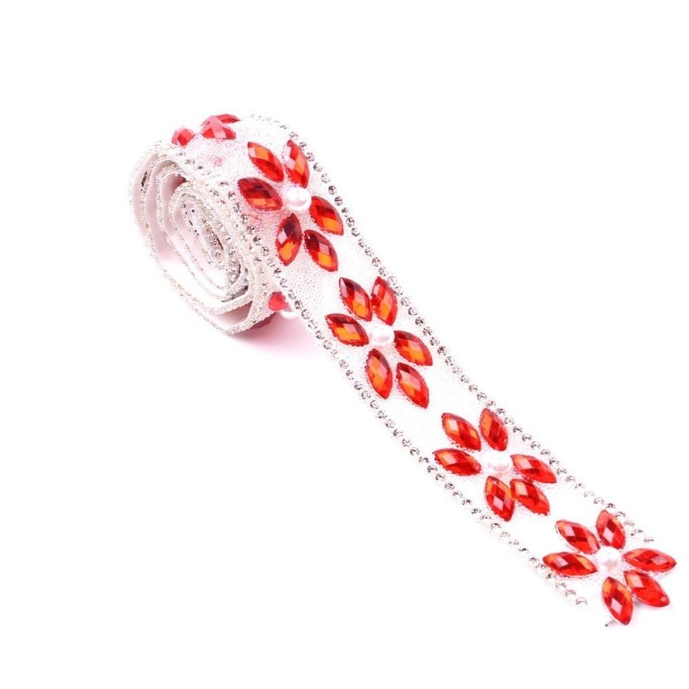 AB Color Rhinestone Trim Horse Eye Hot Fix Tape Resin Rhinestone Ethnic Dance Costumes