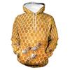 Funny HoneyComb Bee 3D Print Hoodies Men Women Fashion Autumn Casual Sweatshirts Oversized Hoodie Pullovers Tracksuit Clothing