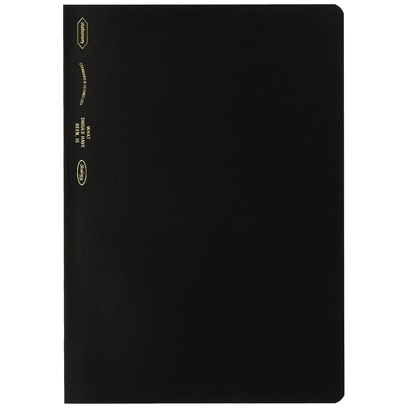 Nitoms STALOGY Notebook, A5 Grid, 1/2 Year Notebook, Black, S4108