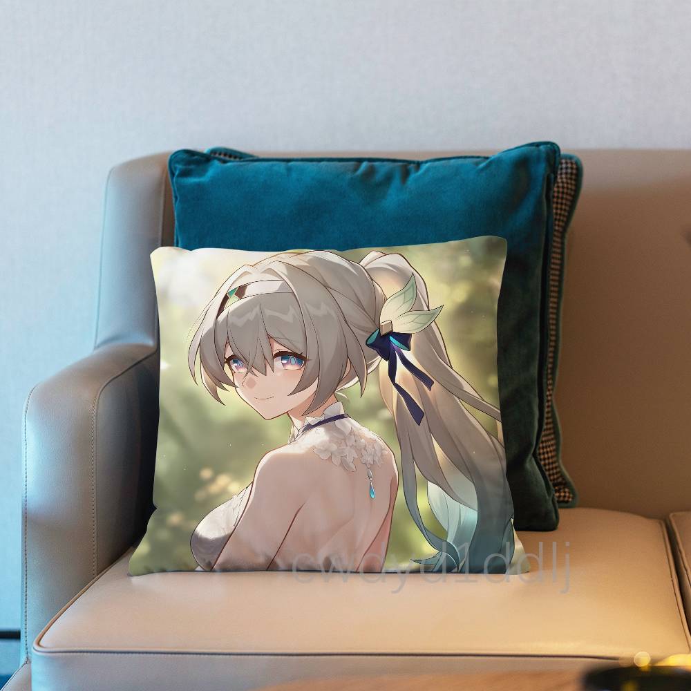 HHonkai Star Rail Firefly Cushion Cover Pillow Cover Decor Pillowcase Printed Cushion Case For Couch