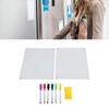 Magnetic Acrylic Calendar Reusable Clear Dry Erase Fridge Board with 6 Markers 1 Board Eraser for Mo