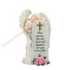 85AD Elegant Memorial Link Angel Statue For Outdoor Garden Trim Durable Resin Craftsmanship