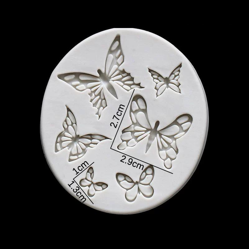 Multi Butterfly Decorative Flower Pattern Fondant Silicone Sugarcraft Wedding Cake Decorating Tools Resin Chocolate Molds