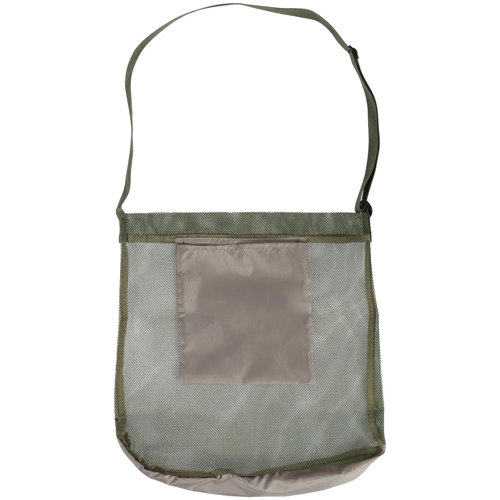 

1/2 шт. Многоцелевая сумка для хранения, сетчатая сумка для сбора грибов с регулируемым плечевым ремнем, большая вместимость, сумка для покупок на открытом воздухе 1Pcs зелёный