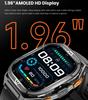 2025 New GPS Track Smart Watch Men 5ATM Waterproof 1.96"AMOLED Always Display Compass Heart Rate 530mAh Battery BT Call Smartwatch