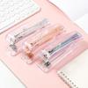 Nordic Style Simple Advanced Transparent Office Supplies Rose Gold Stapler Staple Remover Hole Punch Scissors School Stationery