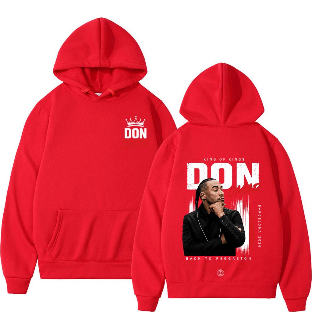 Rapper Don Omar The Last King Tour 2026 Felpa con Stampa Uomo Donna Moda Felpa Autunno Inverno Casual Larga Harajuku Felpa con Cappuccio