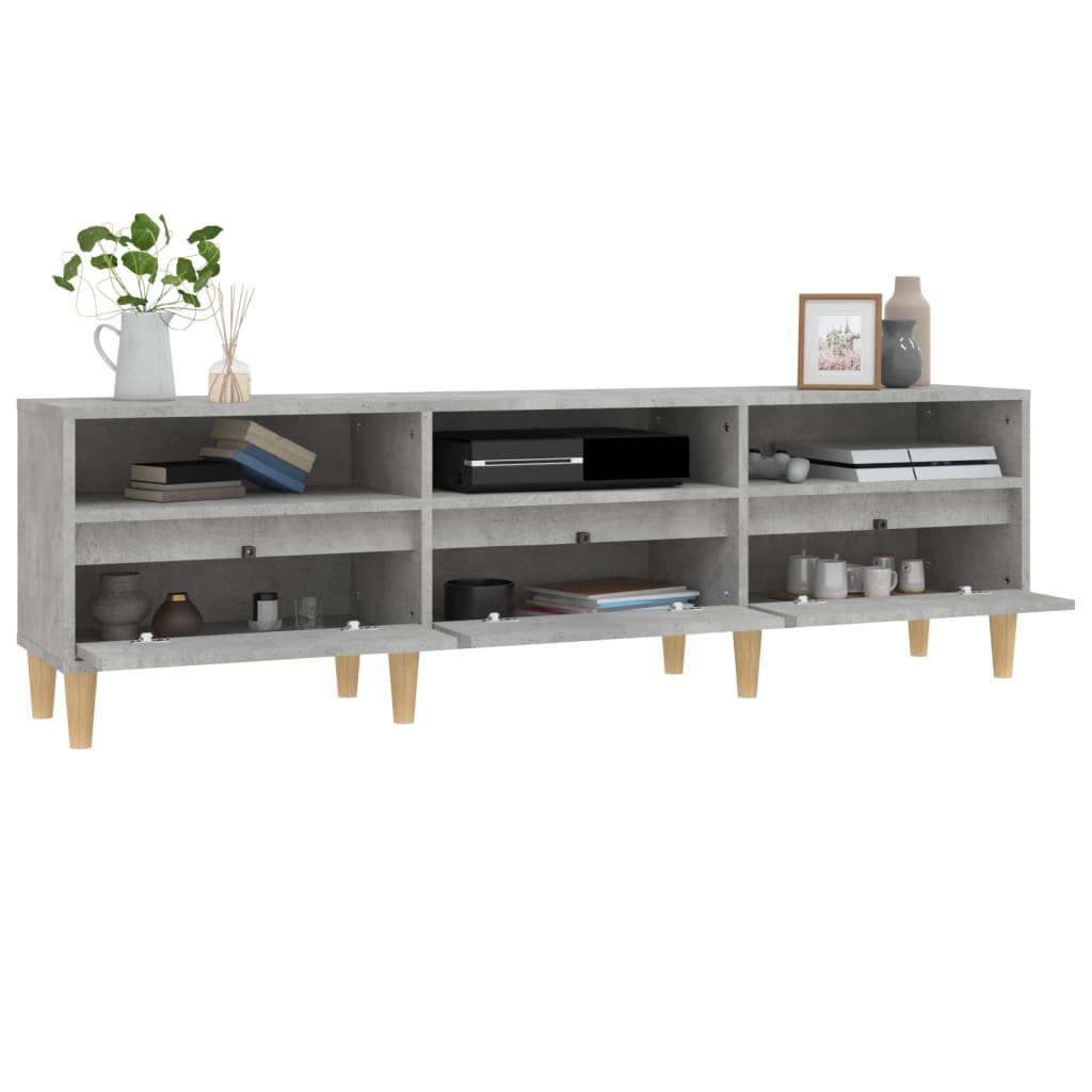 TV Stand Concrete Grey 150 x 30 x 44.5 cm Engineered Wood