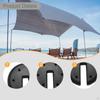 4x Sonnenschirmständer für Terrasse Füllbar Sonnenschirmständer Gewichte Winddicht Sommer Außen für Hinterhof