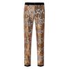 PYJTRL Mens Fashion Shiny Sequin Floral Pattern Pants Expandable Waist Trousers
