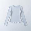 Spicy Girl Versatile Long-Sleeve Women's T-Shirt - Spring/Autumn, Comfortable Base Layer, Round Neck, Slim Fit