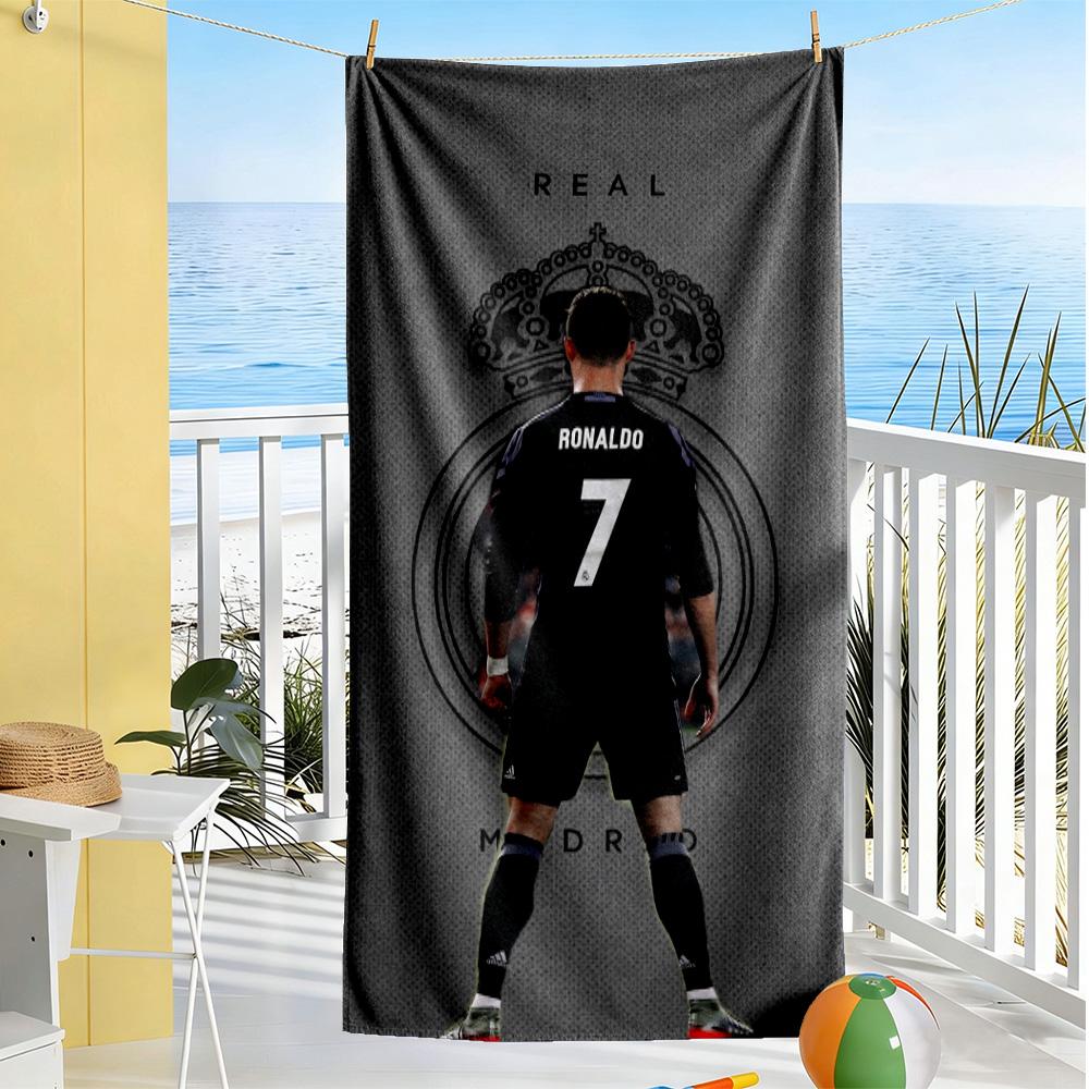 Ronaldo's Portugal Legacy Beach Towel High Absorbency & Quick-Dry Comfortable Lightweight Suitable for Swimming, Gym, Camping, Yoga Vacation