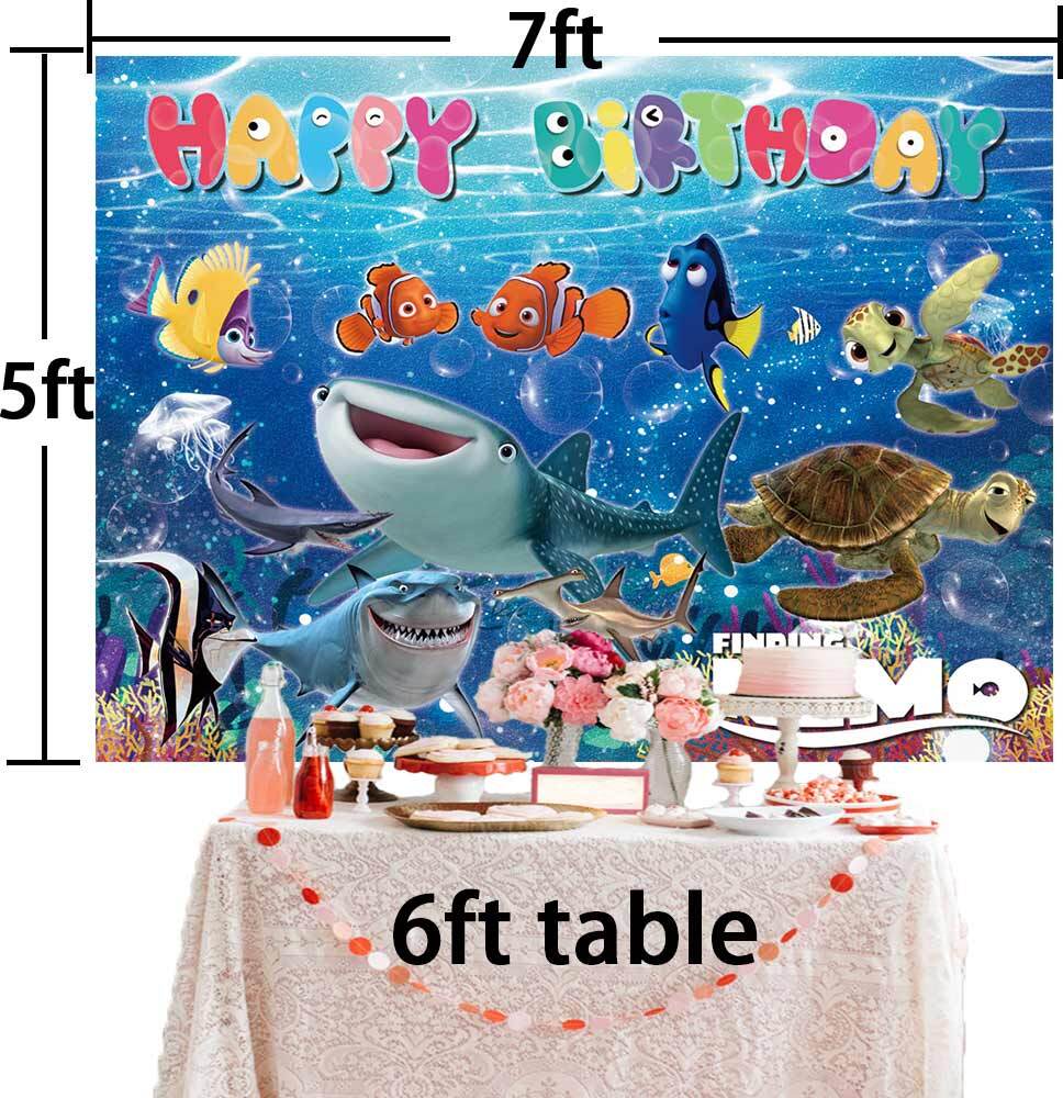 4. Finding Nemo Party Supplies Party Decorations Backdrop Banner Birthday Gift