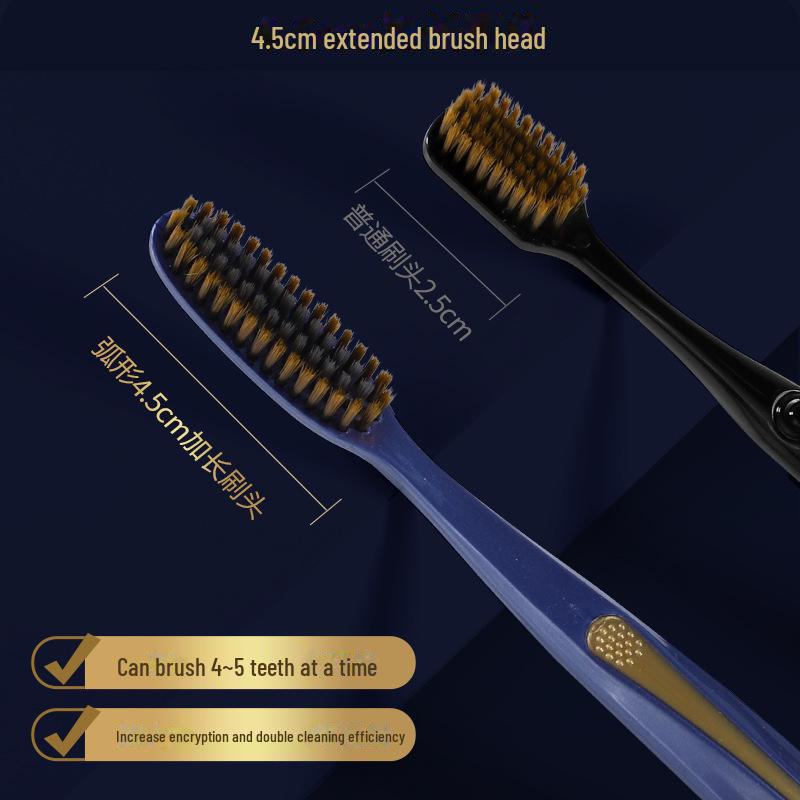 GYN [Lot de 5] Brosses à dents à tête longue souples et moyennes pour adultes avec manches colorés