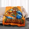 Tiki Bar Fashion Flannel Throw Blanket Summer Beach Aloha Hawaii Funny Accessories Man Cave Party Home Decor for Pub Club