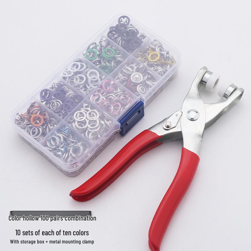 Five-Prong Solid Color Metal Snap Buttons for Baby & Children's Clothing