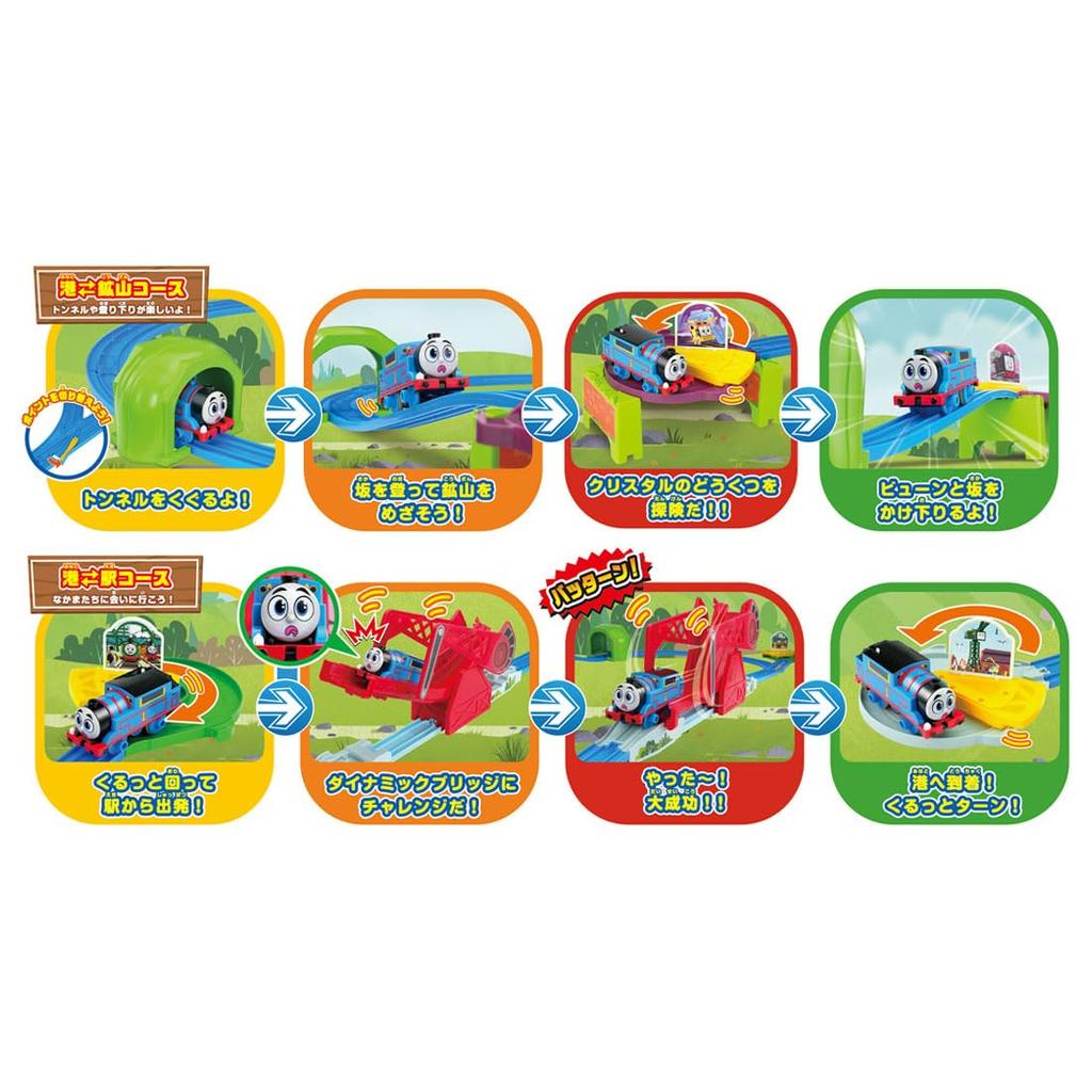 Takara Tomy Plarail Thomas GO GO Thomas Crossing the Bridge! Dynamic Bridge Train Toy for Ages 3 and Up