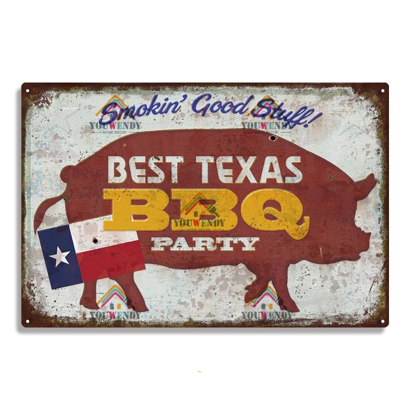 Retro DAD'S BBQ Metal Tin Signs, Decorative Plaque, Wall Decor for Barbecue, Bar, Pub, Kitchen, Party Zone, Vintage Metal Plate