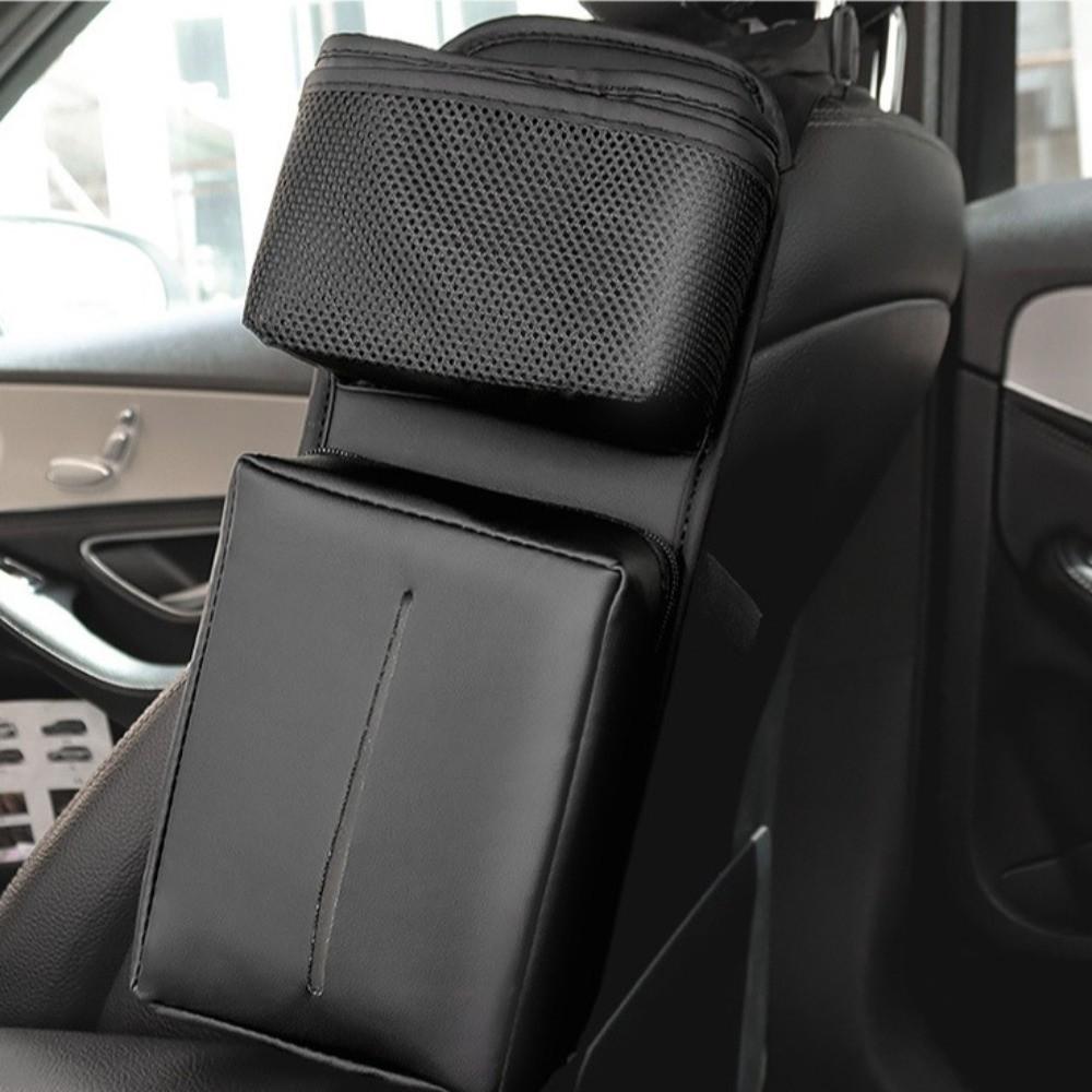 Multi-Functional Car Seat Side Storage Bag Tissue Box Auto Seat Box Car Interior Accessories