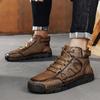Mens Handmade Boots Pattern Leather Comfy Soft Sock Ankle Boots Autumn /Winter Men Boots Men Winter Boots