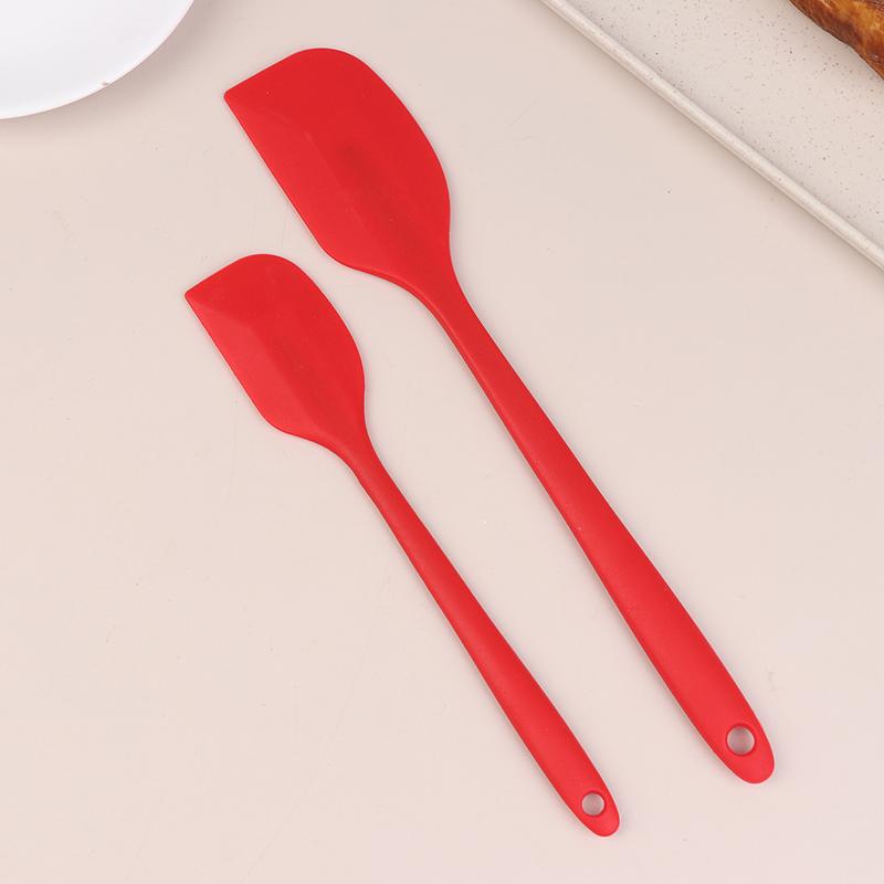 2Pcs Silicone Spatula Set Cake Butter Cream Spatula Kitchen Baking Mixing Tool Non Stick Scraper Chocolate Spreader Smoother