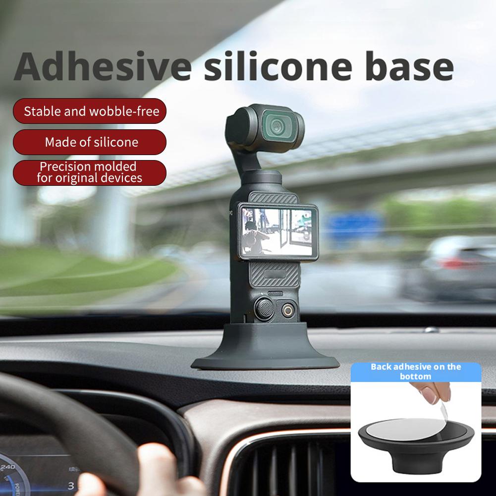 For DJI Pocket4 Silicone Bracket Anti Slip Base Pocket Gimbal Camera Car Base Fixed Bracket Desktop Fixed Accessories