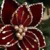 Simulation Artificial Flower 26cm Poinsettia Flower Xmas Tree Pendants  Christmas Celebration
