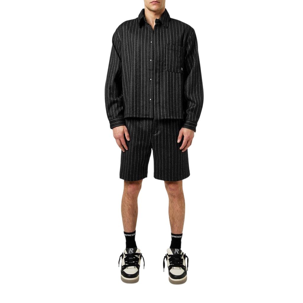 Camicia da sovrapporre da uomo a righe sottili, vestibilità rilassata