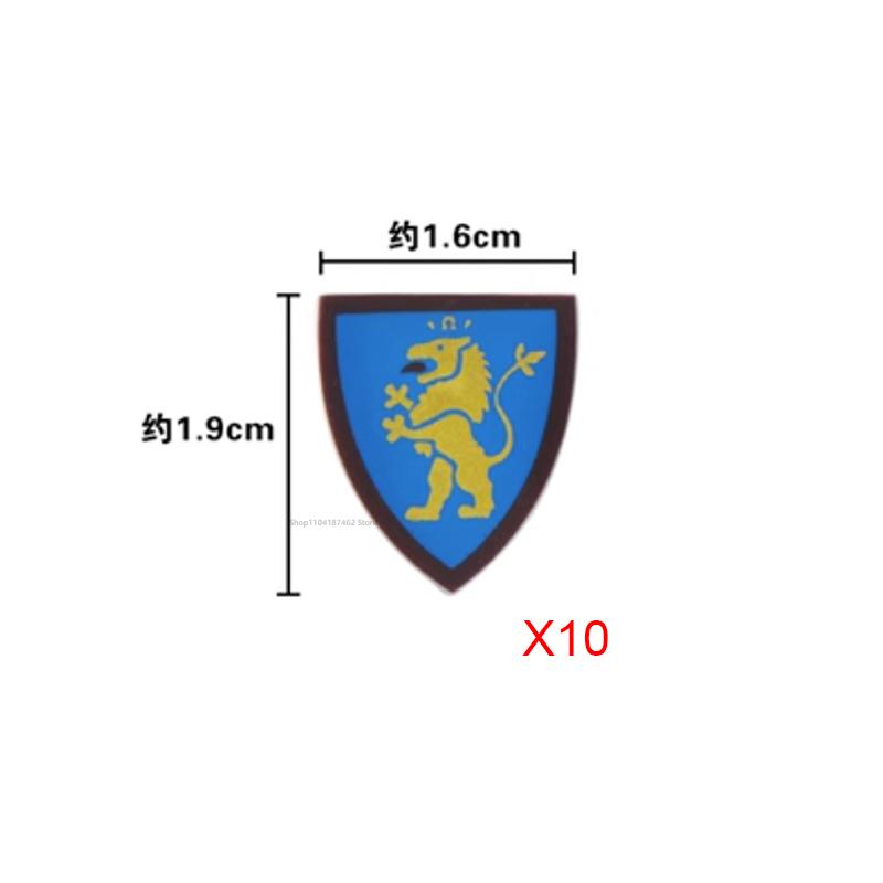 Medieval Roman Knight Legion Building Block Castle Green Dragon Forest Wolf War Horse Dragon Lion Shield Armor Cloak Brick Toys