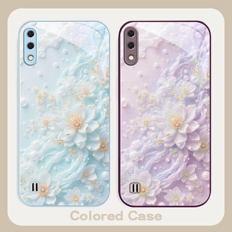 Schöne weiße Blumen Für Samsung A01 02 A03 Core 04 05 06 10 12 A13 14 5G 15 16 M02 12 Note 8 9 10 20 Glas Ultra Handyhülle